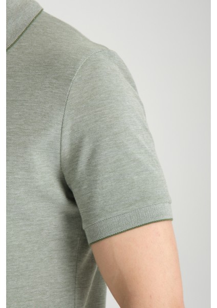 Boggee Pedso Erkek Yeşil Italyan Yaka Çekmez Likralı %100 Pamuklu Kumaş Slim Fit Polo Yaka Tişört fırsatları