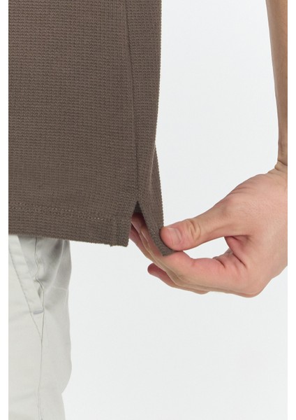 Jaguar Erkek Vizon Pamuk Karışımlı Çekmeyen Likralı Kumaş Yırtmaç Detaylı Slim Fit Polo Yaka Tişört fırsatları