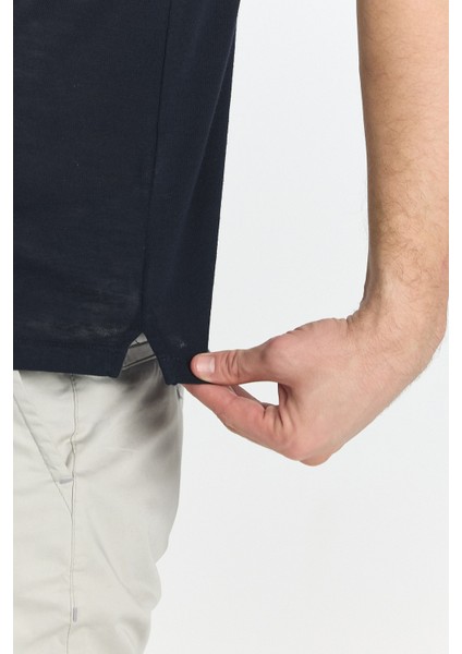 Wolfe Erkek Lacivert Likralı Pamuk Karışımlı Çekmeyen Kumaş Kıvrılmaz Yaka Polo Yaka Tişört modelleri