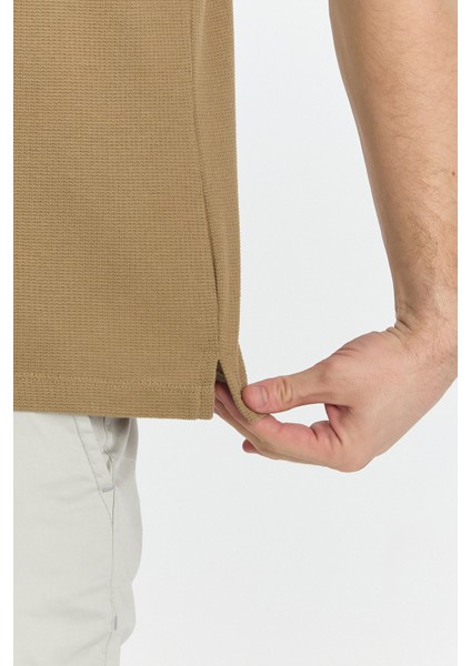 Jaguar Erkek Camel Pamuk Karışımlı Çekmeyen Likralı Kumaş Yırtmaç Detaylı Slim Fit Polo Yaka Tişört fiyatları