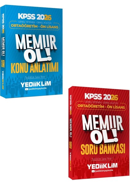 Yediiklim 2026 Kpss Gy Gk Ortaöğretim Ön Lisans Memur Ol Konu ve Soru Bankası Seti