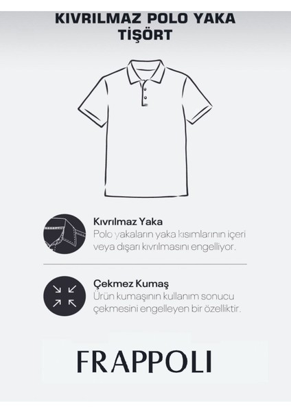 Walfer Erkek Vizon Likralı Pamuk Karışımlı Yaka Detaylı Slim Fit Kıvrılmaz Yaka Polo Yaka Tişört indirimleri