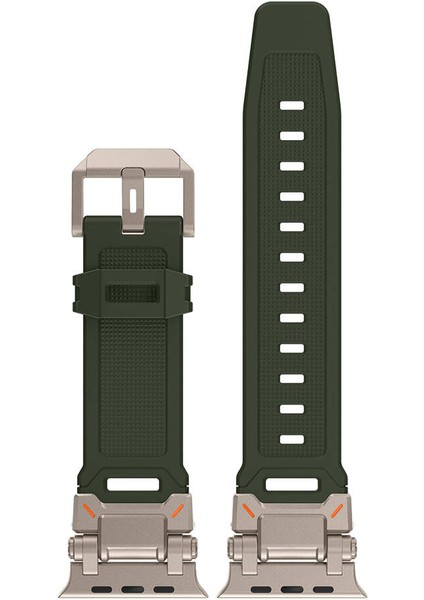 Apple Watch Ultra 49MM Titanyum Metal Başlıklı Silikon Kayışlı Resistance Kordon fiyatları
