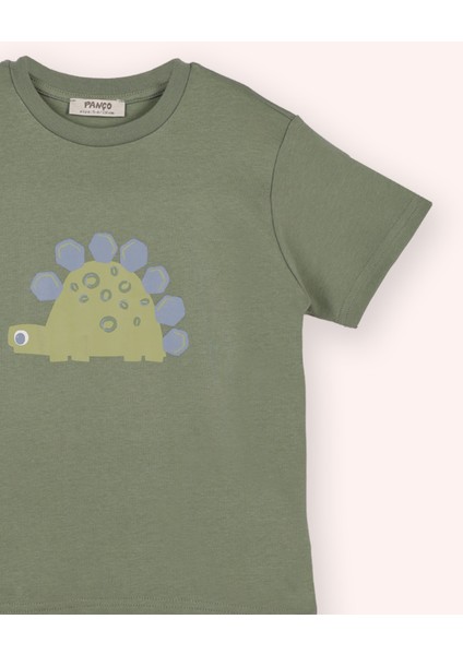 Erkek Çocuk Baskı Detaylı Yeşil 3'lü Pijama Takım modelleri