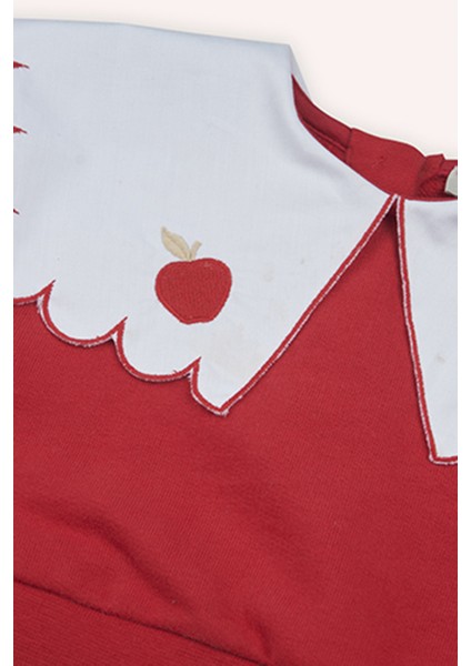 Kız Bebek Geniş Yakalı Kırmızı Elbise indirimleri