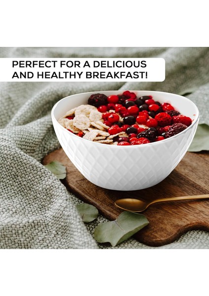 Mıamıo - 6 x 800 ml - Kase Seti/tahıl Kasesi Seti - Modern Bowls Matte – Kase Seti Büyük - Palmanova Koleksiyonu