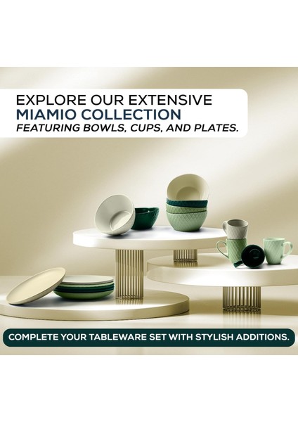 Mıamıo - 6 x 800 ml - Kase Seti/tahıl Kasesi Seti - Modern Bowls Matte – Kase Seti Büyük - Palmanova Koleksiyonu