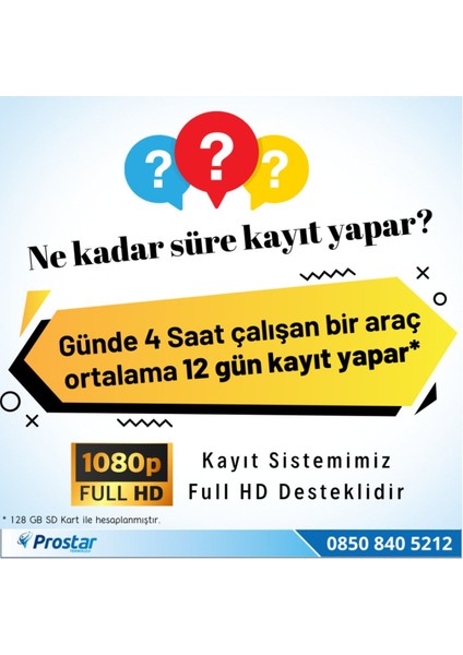 Kayıtlı Okul ve Servis Taşıtları 4 Lü Kamera 7 Inç Monitör Full Set 256 GB Sd Kart Desteği