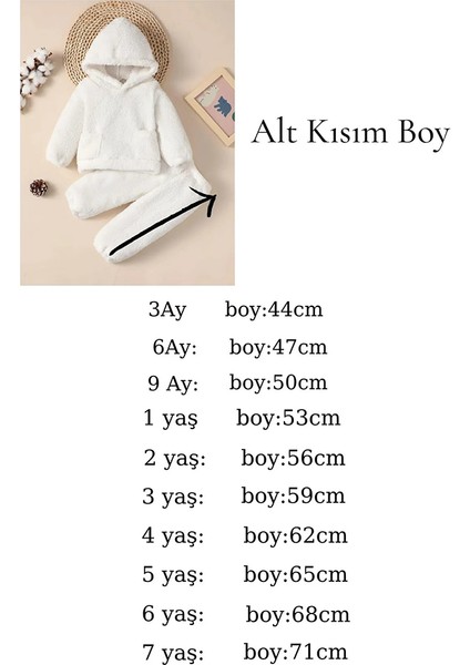 x Ipek Atlas Erkek Kız Bebek Çocuk Kapüşonlu Peluş Ikili Takım fırsatları