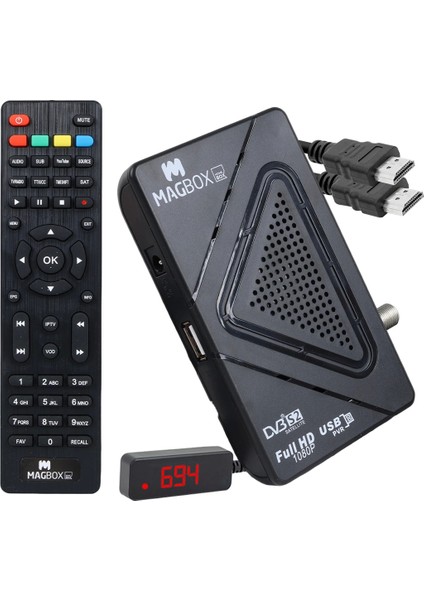 Magbox Homebox Full Hd Uydu Alıcısı 4000 Kanal Tkgs / Youtube / USB Destekli (Uzatma Display Gözlü)