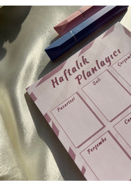 A5 Zebra Desenli Haftalık Planlayıcı - Notepad - Not Defteri - Bloknot