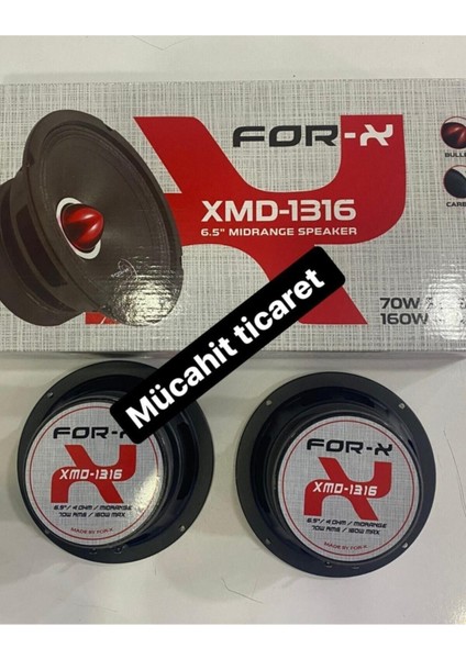 Forx XMD-1316 16CM Midrange 160WAT 70RMS Yeni Seri Kapaksız Iki Adet