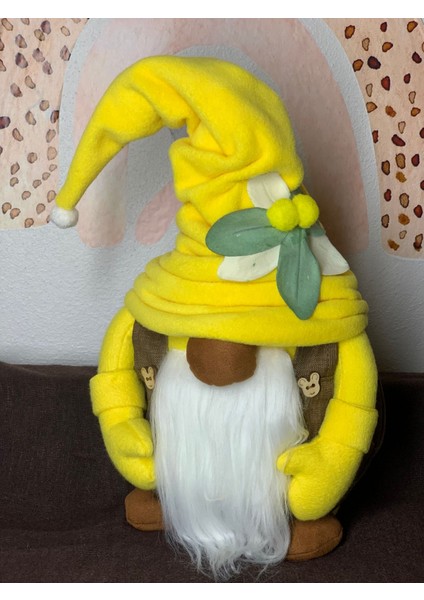 Sarı Peluş Sevimli Cüce Dekoratif Cüce Hediyelik 40 cm fırsatları