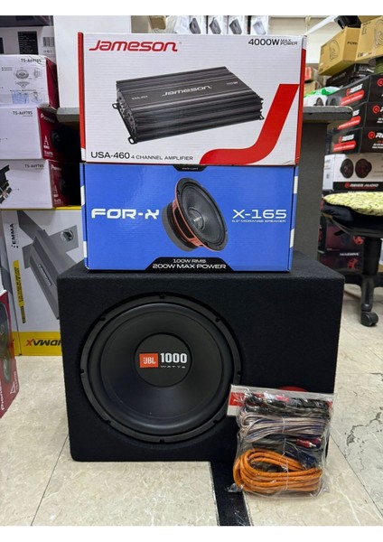 Set Takımı 30CM Bass 16CM Midrange 4 Kanallı Anfi Kablo Seti