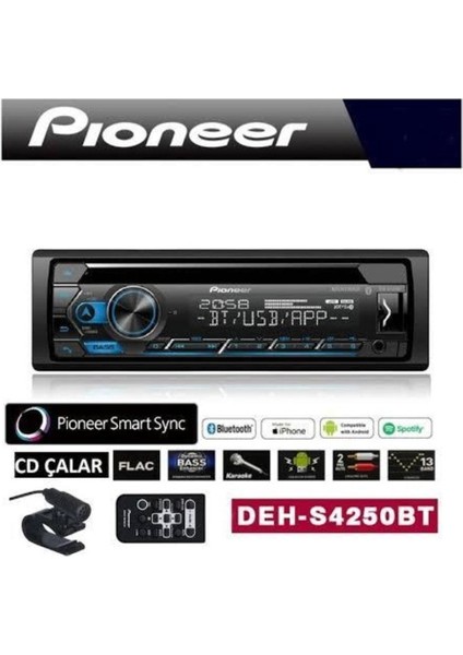 Pıoneer 4250BT Prof Teyp Bluetooth USB CD 2ANFI Çıkışlı