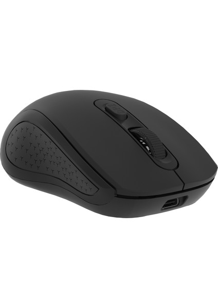 WM500 2.4 Ghz Şarj Edilebilir Kablosuz Mouse -Siyah