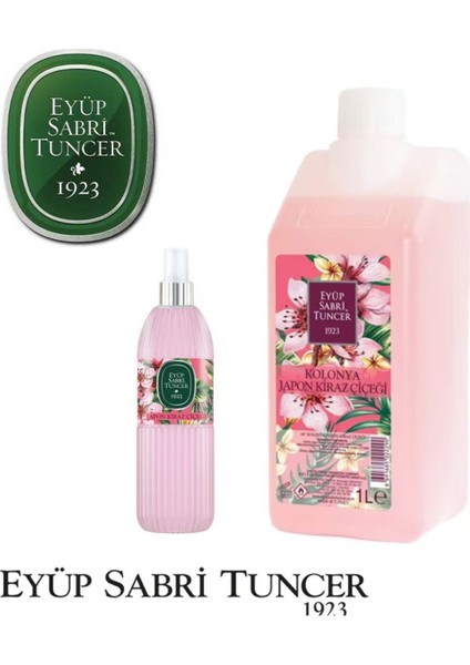 Japon Kiraz Çiçeği Kolonyası 1 lt Koruma Kilitli Kapak ve 150 ml Sprey