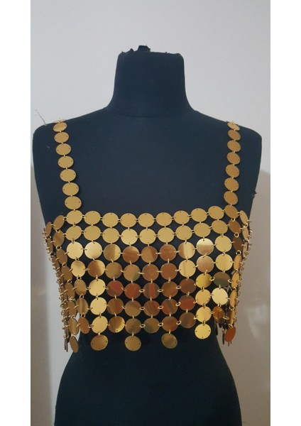 Kare Yaka Gold Pul Büstiyer