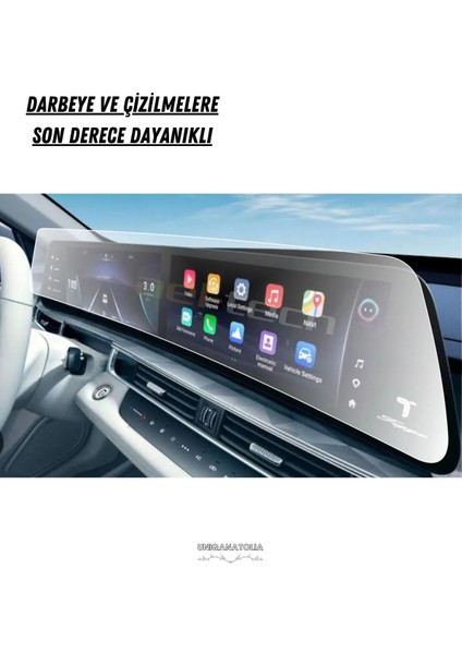 Chery Tıggo 7 Pro Max 2024 Dijital Gösterge ve Multimedya Uyumlu Nano Ekran Koruyucu