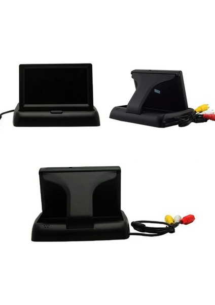 4.3 Inç Tft LCD Ekran Araba Monitör Uyumlu + 4 LED Gece Görüş Geri Vites Kamera Seti modelleri