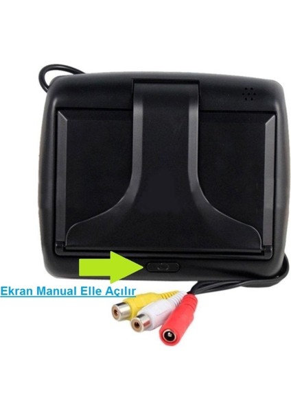 4.3 Inç Tft LCD Ekran Araba Monitör Uyumlu + 4 LED Gece Görüş Geri Vites Kamera Seti fırsatları