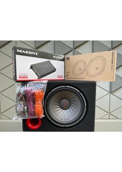 Stage 122 30 cm Subwoofer Jbl Midrange Tk. Massive 4 Kanal Amfi Kablo Takımı Kabin