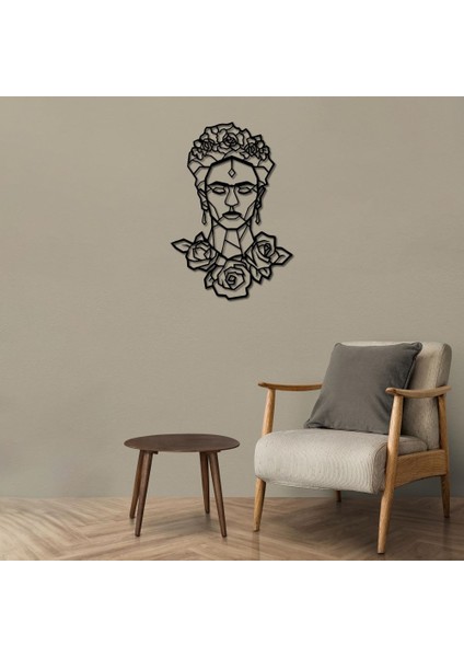 Çiçeklerin Kraliçesi Frida Kahlo Metal Tablo