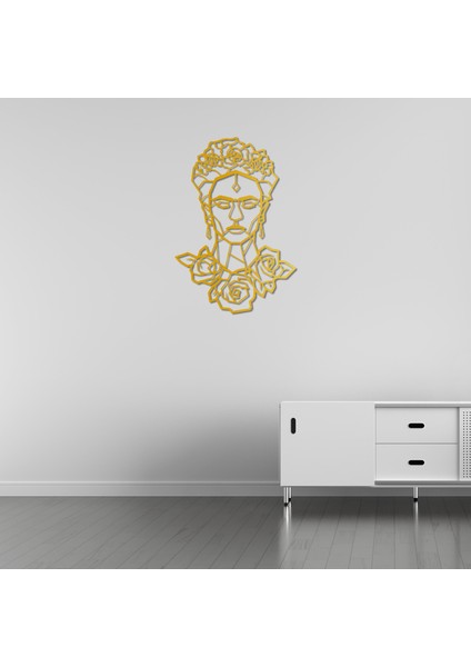 Çiçeklerin Kraliçesi Frida Kahlo Metal Tablo