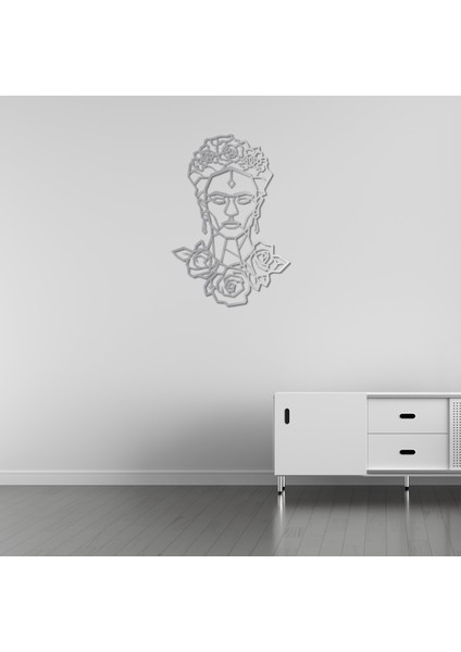 Çiçeklerin Kraliçesi Frida Kahlo Metal Tablo