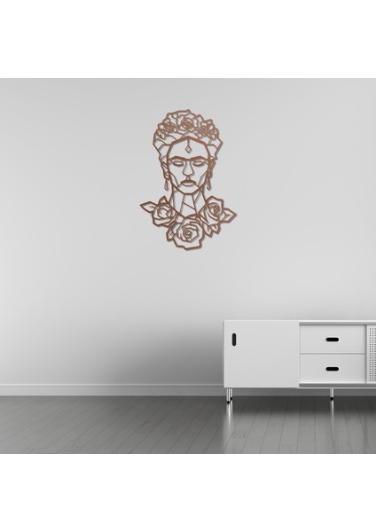 Çiçeklerin Kraliçesi Frida Kahlo Metal Tablo