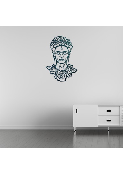 Çiçeklerin Kraliçesi Frida Kahlo Metal Tablo