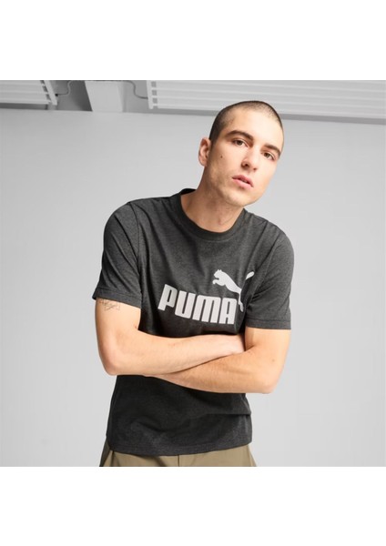 Ess No.1 Logo Heather Tee Erkek Antrasit Spor Tişört - 682550 07