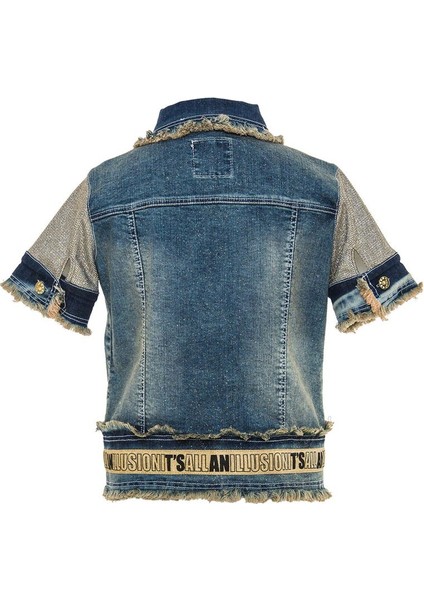 Kız Çocuk Kısa Kollu Denim Çeket fırsatları