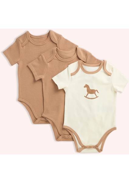 Yenidoğan 3'lü Renkli Body Set
