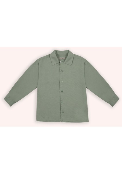Erkek Bebek Yeşil Oxford Gömlek