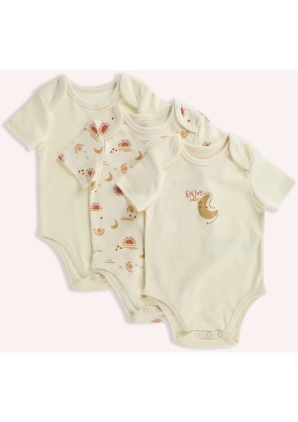 Yenidoğan 3'lü Renkli Body Set