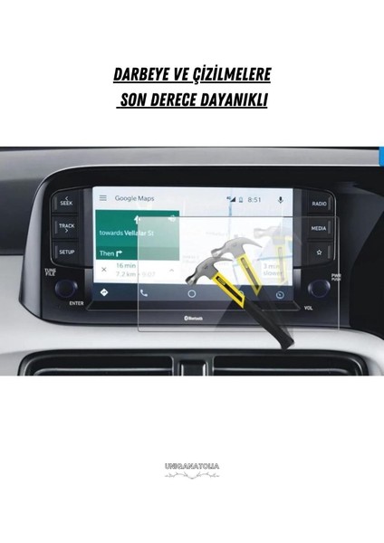 Hyundai I10 2022 2023 2024 Navigasyon ve Multimedya Uyumlu Nano Ekran Koruyucu