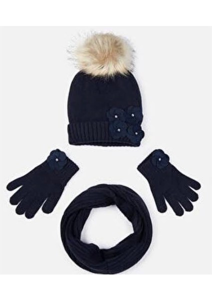Kız Çocuk Atkı Bere Eldiven Set 105897