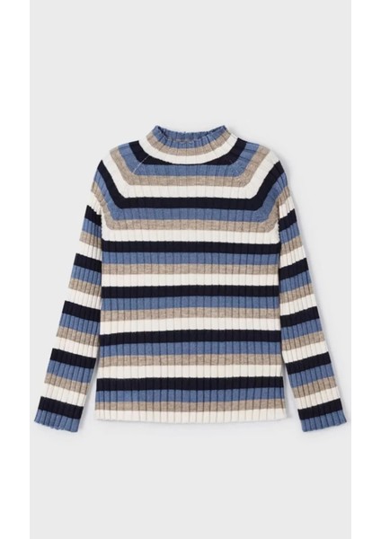 Kız Çocuk Çizgili Triko Kazak 4002 fiyatları