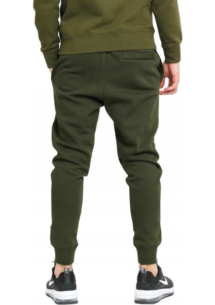 Sportswear Fleece Taper Leg Erkek Haki Şardonlu Eşofman Altı modelleri
