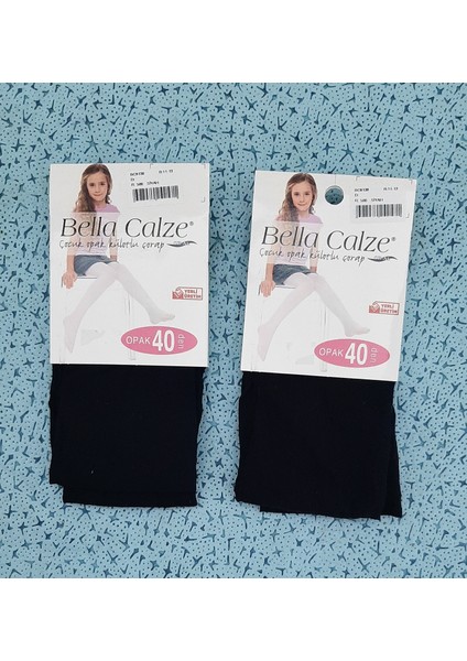 Kız Çocuk Opak 40 Den Külot Çorap 2'li Paket 11-13 Yaş