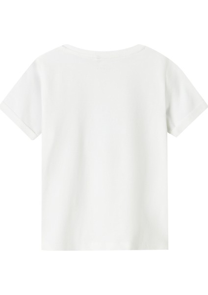 Nmmvux Ss Top Beyaz Erkek Çocuk Kısa Kol T-Shirt