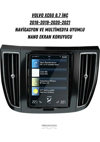 Volvo XC60 2018 2019 2020 2021 Navigasyon ve Multimedya Uyumlu Nano Ekran Koruyucu
