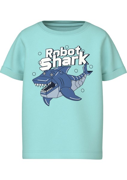 Nmmvux Ss Top Mavi Erkek Çocuk Kısa Kol T-Shirt