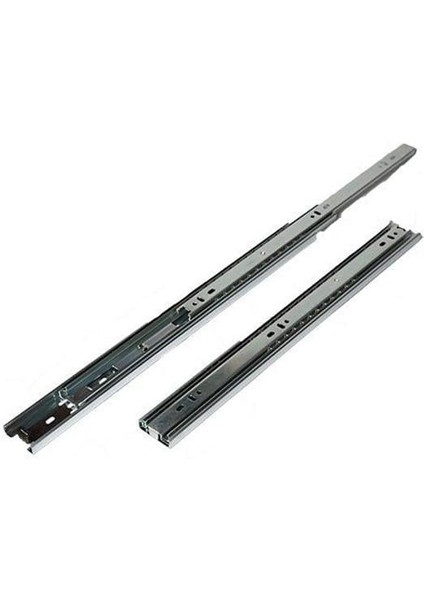 Çift Açılır 45 mm Teleskopik Bilyeli Çekmece Rayı 45 cm