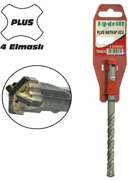TD50567 8X160 Sds Plus 4 Elmaslı Matkap Ucu