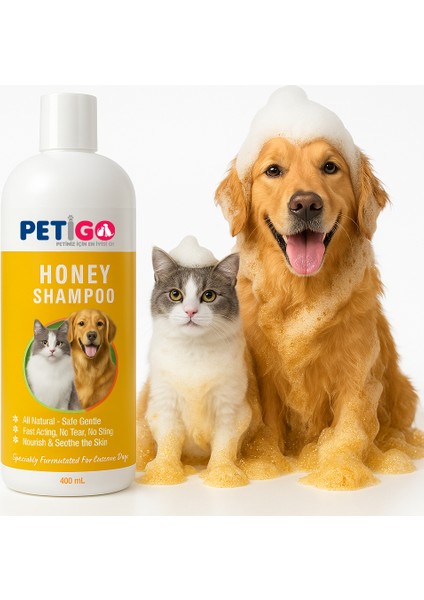 Honey Şampuan 400 Ml - Kedi Ve Köpekler İçin Doğal Ve Yatıştırıcı Bakım