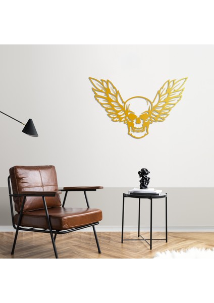 Kanatlı Kuru Kafa Metal Tablo fiyatları
