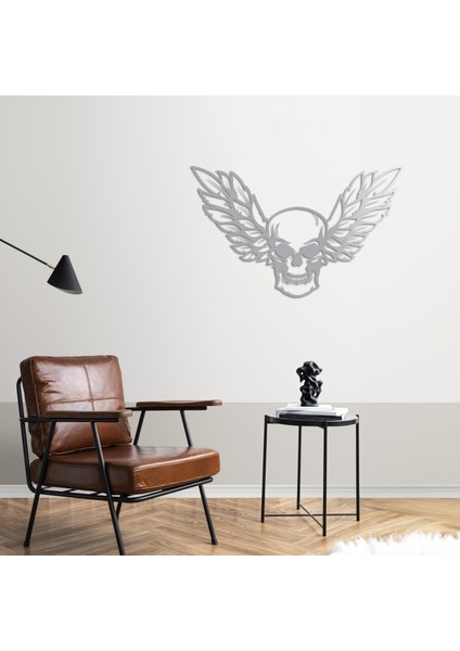 Kanatlı Kuru Kafa Metal Tablo modelleri