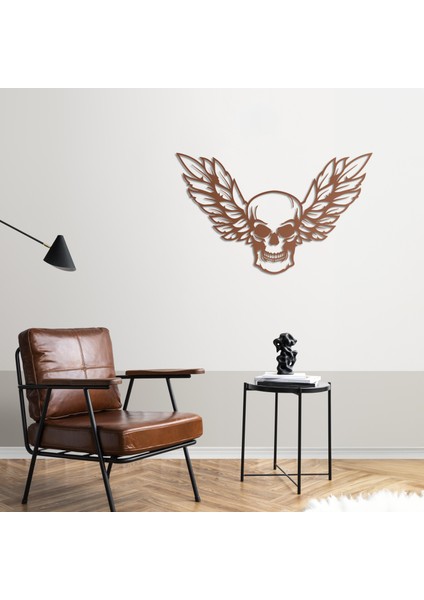 Kanatlı Kuru Kafa Metal Tablo fırsatları